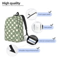 thumbnail image 3 of Balery Daisy Plaid Green Mochila Clásica Impresa Básica para Viaje, Mochila Escolar Resistente al Agua, Mochila de Lona con Correas Ajustables-Small, 3 of 5