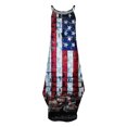 thumbnail image 5 of OAVQHLG3B American flagSummer Dress for Women 4th of July Outfits for Women Summer Casual Sleeveless Halter Neck Suspender Skirt Slit Maxi Print Dress, 5 of 5