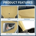 thumbnail image 3 of Tela de tapiz de techo Unique Bargains 80" L x 57" W para coche, camión, RV, SUV, barco, tapicería interior automotriz, reparación de techo de bricolaje, respaldo de espuma, tela de ante beige, 3 of 7