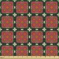 thumbnail image 2 of Ambesonne Abstract Fabric by the Yard Upholstery, Geometric Grungy Squares, 10 Yards, Pale Ruby Grey Yellow, 2 of 5