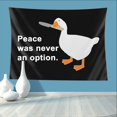 thumbnail image 2 of Tapiz Lych Weare Peace Was Never An Option con forma de ganso, 150 x 125 cm, 2 of 7