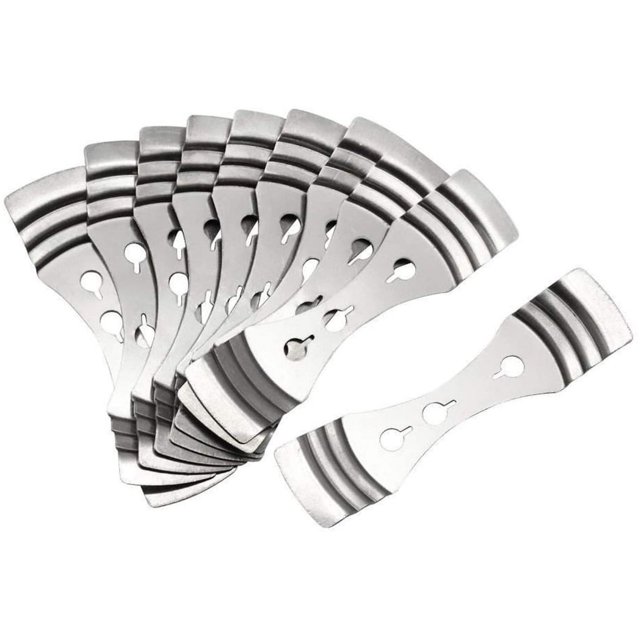 10 Uds. Herramientas para hacer velas de 3 orificios, dispositivo de centrado de núcleo de vela de metal, clip de núcleo de vela de acero inoxidable oso de fresa Electrónica