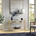 thumbnail image 6 of Evelyn&Zoe Siviline 42" Wide Rectangular Console Table, Brass, 6 of 6