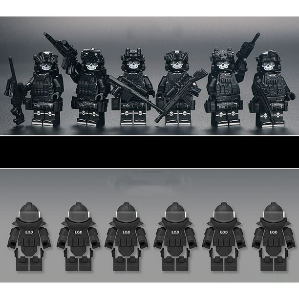 Juguetes Educativos : Construye Tu Lego Mundo Militar Con Nuevo Policía Especial Minifiguras Figuras De Fuerzas Armadas Bloques De Construcción