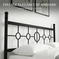 thumbnail image 4 of Metal Bed Frame with Vintage Circular Headboard and Footboard, Heavy-Duty Iron Platform Bed, No Box Spring Needed, Noise-Free Design, Easy Assembly, 4 of 7