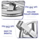 thumbnail image 3 of IDEANATEGRATE 2Ud Polea Para De Ropa Para Exterior Con Profunda Y Estructura De Hierro Plata, 3 of 8