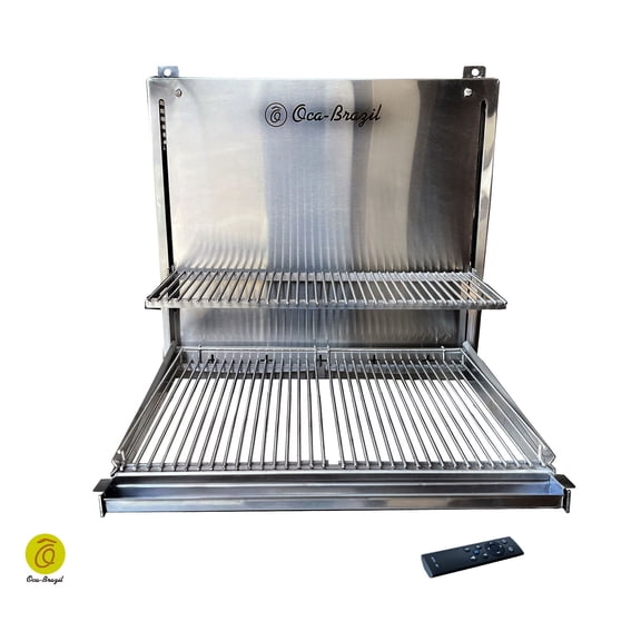 Charcoal Grill with Automatic Lifting - Double-Decker Griddles - Oca-Brazil