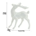 thumbnail image 3 of 2pcs Glitter Reindeer Christmas Ornaments - Sparkling Festive Decorative Figurines, Perfect Photo Props & Christmas Tree Ornaments, Cute Holiday Accents for Home Party Decor, White, 3 of 5
