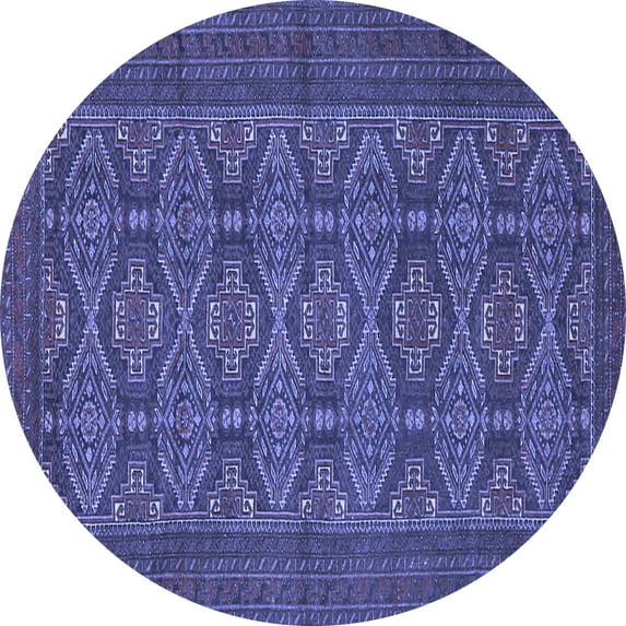 Ahgly Company Indoor Round Persian Blue Traditional Area Rugs, 5' Round