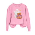 thumbnail image 7 of WEIWEN Halloween Sweatshirts for Women Cute Ghost Pumpkin Graphic Crewneck Long Sleeve Sweaters for Women Spooky Season Pullover Tops Womens Fall Fashion Clothing Pink, XL, 7 of 7