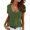 Army-green, variant on V-Neck Solid Color Women Buttons Shirt With Pocket