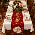 thumbnail image 4 of Christmas Tablecloth with Festive Elements, Holiday Dining Decor for Party, Reusable Washable Long Table Cover for Seasonal Celebrations and Home Kitchen Decorations, 4 of 6