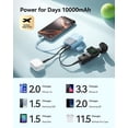 thumbnail image 6 of INIU Portable Charger, Ultra Mini 10000mAh 45W Fast Charging with Detachable Cable, Flight-Safe Travel USB C Power Bank for iPhone 17 16 Samsung S26, Google Pixel iPad etc, Green, 6 of 7