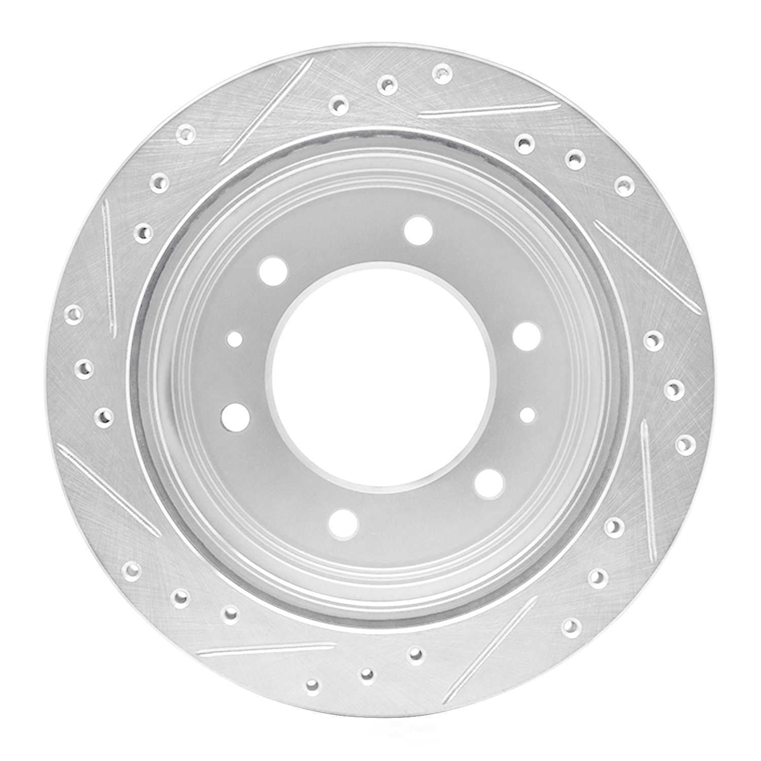Dynamic Friction Company 631-67083R DFC Brake Rotor - Drilled And Slotted - Silver