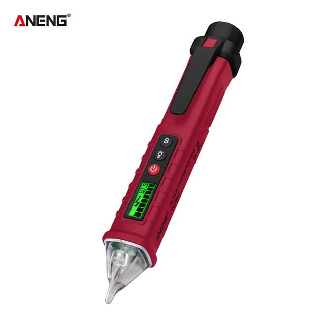 ANENG VC1010 Non-Contact AC Voltage Tester with Variable Sensitivity -1000V Dual Electrical Tester Pen LCD Display Portable Voltage Detector with Beeps Flashes Flashlight