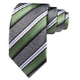 thumbnail image 4 of Set de Corbata Rayada Barry.Wang Verde Salvia y Negro, 4 of 6