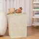 thumbnail image 5 of Bolsa de almacenamiento de ropa de lona de gran capacidad | 20.8x15.7x10.6 pulgadas | Organizador plegable con asas de madera resistentes, forro resistente al agua, diseño multicolor duradero para, 5 of 6