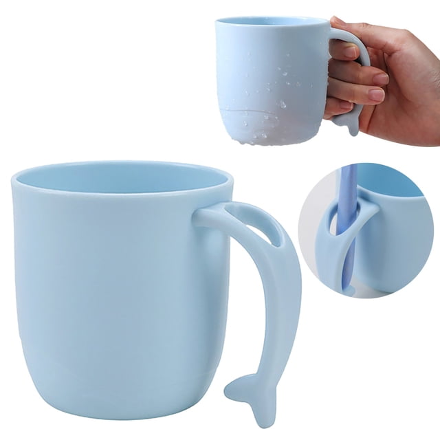 Tyeign Mignon Gobelet de Bain Dauphin, Porte-Brosse à Dents Réutilisable Multi-Usage & Gobelet de Rinçage pour Salle de Bain, Gobelet Adapté aux Enfants