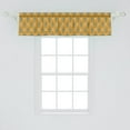 thumbnail image 2 of Ambesonne African Valance Pack of 2, Doodles of Ornate Motifs, 54"X12", Camel and Sea Blue, 2 of 3