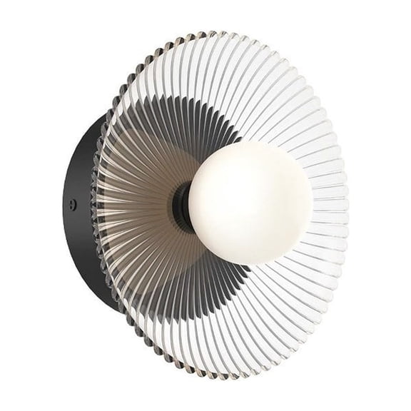 WV417510MBCR-Alora Lighting-Hera - 9W LED Bath Vanity-9 Inches Wide-Matte Black Finish