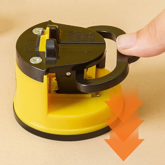 Pocket Knife Sharpener,Knife Sharpeners,Kitchen Gadgets for Knife Set with Block Sharpening Mini Sucker Knife Sharpener Tungsten Steel Double-Sided Whetstone Sharpeners(Yellow)