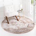 thumbnail image 2 of Unique Loom Sofia All Home Decor Rug 8' x 8' Round Light Brown/Tan, 2 of 2