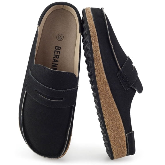 BERANMEY Cork Mules for Women with Memory Foam Slip-on Cork Sole Casual Shoes for Women Men Non-Slip Mules & Clogs Indoor Outdoor