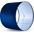 thumbnail image 6 of GO&SO Large Drum Lamp Shades Set of 2 Blue Velvet Lampshade 16"Top×16"Bottom×12"High(Spider) Modern Lamp Shades for Table Lamp & Bedside Lamps Replacement in Hand Crafted-Art Decor, 6 of 18