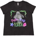 thumbnail image 3 of Inktastic Palm Bay Florida Cute Swimming Manatee Women's Plus Size T-Shirt, 3 of 5