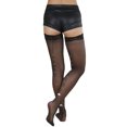thumbnail image 4 of ToBeInStyle Womens Beautiful and Classy Rhinestone Backseam Sheer Stockings - Black - One Size, 4 of 4