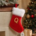 thumbnail image 5 of Christmas Stocking Featuring Red Velvet Texture and Personalized Letter Design, Christmas Tree Decorations for Holiday Decor and Cozy Family Gatherings, Christmas Gift Christmas, 5 of 7