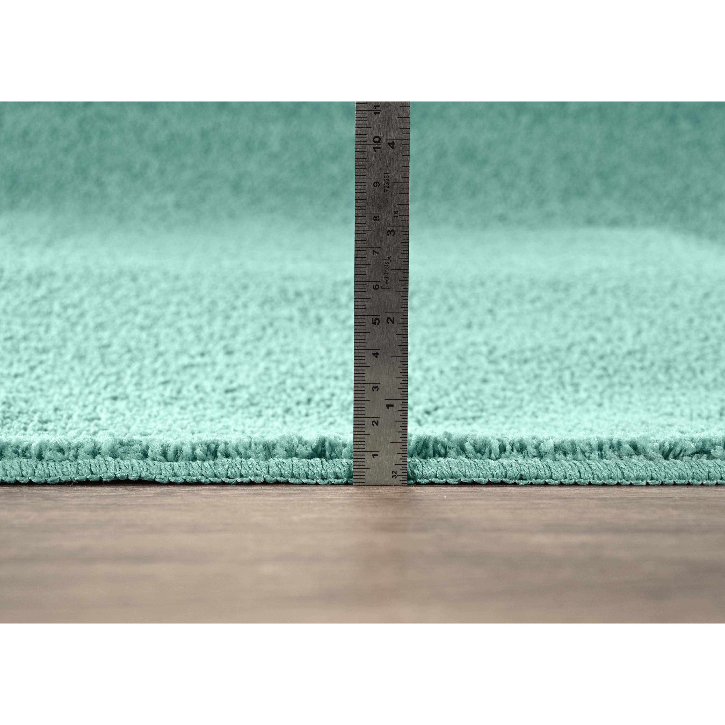 Garland Rug Palmer Plush Washable Sea Foam Indoor Area Rug, 3' x 5'