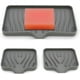 thumbnail image 1 of 3-Pack Soap Dishes for Bar Soap, Sponge Holder for Kitchen Sink, Silicone Sponge holder, bar Soap Holder (Grey), 1 of 4