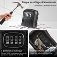 thumbnail image 3 of Secure Key Box, [Enhanced Security] 4 Digit Combination Code, Safe Storage Zinc Alloy Lock Safe Box, for Home Garage Keys, Black, 3 of 4