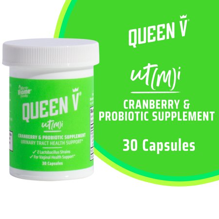 QUEEN V uT(m)i Probiotics- Probiotic Capsule, 30 ct., 2 strains of Lactobacillus & Cranberry, Urinary Tract Health Support*
