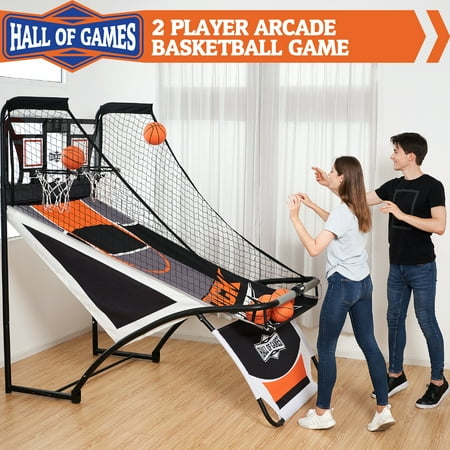 Hall of Games - 2 Player Arcade Basketball Game, Black/Grey