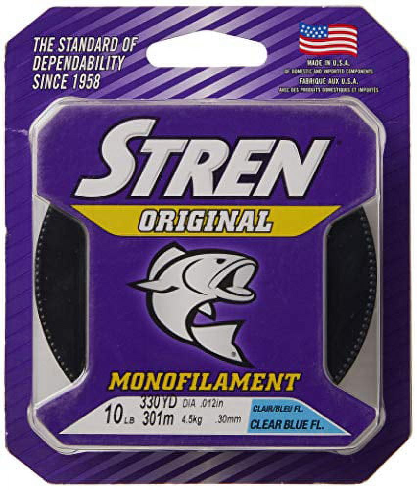 6) Stren Monofilament Fishing Line 14 Lbs 100 Yards Clear Blue ~ New  42083378980
