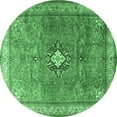 thumbnail image 1 of Ahgly Company Indoor Round Persian Emerald Green Traditional Area Rugs, 8' Round, 1 of 4