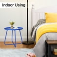 thumbnail image 4 of Hofitlead Outdoor Side Tables, Anti-Rust Metal End Table,Small Patio Table Round End Table Outdoor Table for Garden Balcony Yard , Blue, 4 of 8