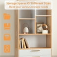 thumbnail image 6 of ModernMate 59" Tall Wooden Bookcase with 2 Drawers, Modern Bookshelf with Doors, 8 Open Storage Cubes, Storage Organizer Freestanding Rack for Living Room Home Office Study Room, 6 of 7