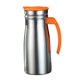 thumbnail image 2 of Hervidor aislado de acero inoxidable de 0,8 L, jarra de agua versátil para bebidas frías, Naranja con asa, 2 of 9