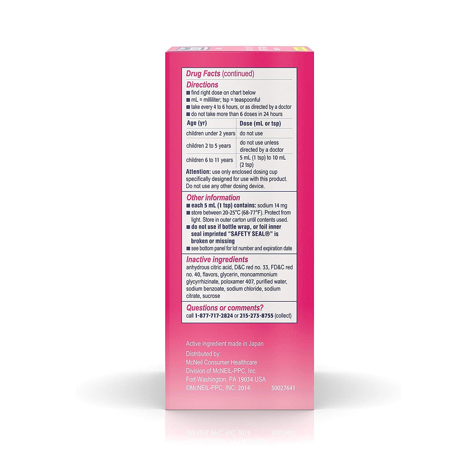 Children's Benadryl Allergy Liquid Cherry 8 oz (Pack of 6)