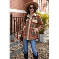 thumbnail image 4 of Zeagoo Flannel Jacket Fleece Lined Jacket Women Plaid Shacket Button Down Shirts Casual Fall Winter Outwear, 4 of 6