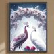 thumbnail image 2 of 5D DIY completo redondo taladro diamante pintura pavo real bajo la luna kit decoración del hogar, 2 of 9