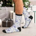 thumbnail image 7 of KLL Lavender Flowers Print Cool Socks Men's Women's Crew Socks Funny Crazy Novelty Stockings, 7 of 7