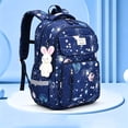 thumbnail image 2 of WAYUTE Kids Backpack Galaxy Star Print Back to School Backpack with Cute Bunny Pendant Large Capacity Lightweight Comfort Bookbag Casual Outdoor Travel, 2 of 4