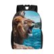 thumbnail image 1 of Balery Ice Blue Coastal Lion Mochila - Mochila Estilosa y Duradera para Laptop de 15 Pulgadas con Tela Oxford Impermeable, 1 of 8