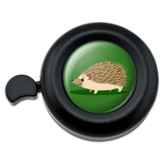 Hedgehog on Green Bicycle Handlebar Bike Bell