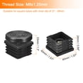 thumbnail image 2 of 4Pack Inserts for Square Tubes with Leveling Feet, for 1.57"x1.57" OD Square Tube, M8 Thread Black Plastic Furniture, 2 of 7