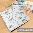 thumbnail image 4 of FORMRS 3 Ring Photo Album 4"x6" Self Adhesive Large Capacity PU Leather Cover, Green Dinosaur Pattern, 4 of 8
